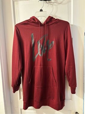 Hoodie Sweatshirt Dress - Red
